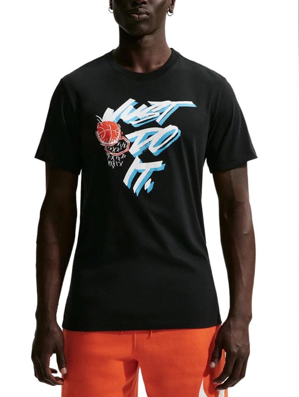 The Nike Tee Just Do It Basketball Dunk Black T-shirt Men's Large